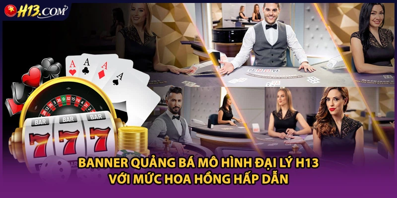 Banner quảng bá mô hình đại lý H13 với mức hoa hồng hấp dẫn