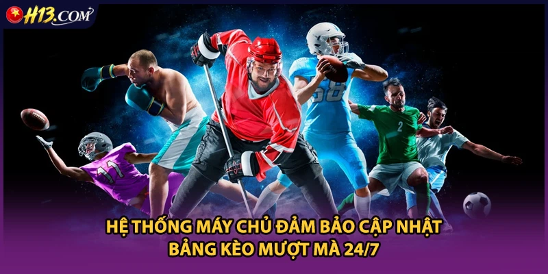 Hệ thống máy chủ đảm bảo cập nhật bảng kèo mượt mà 24/7